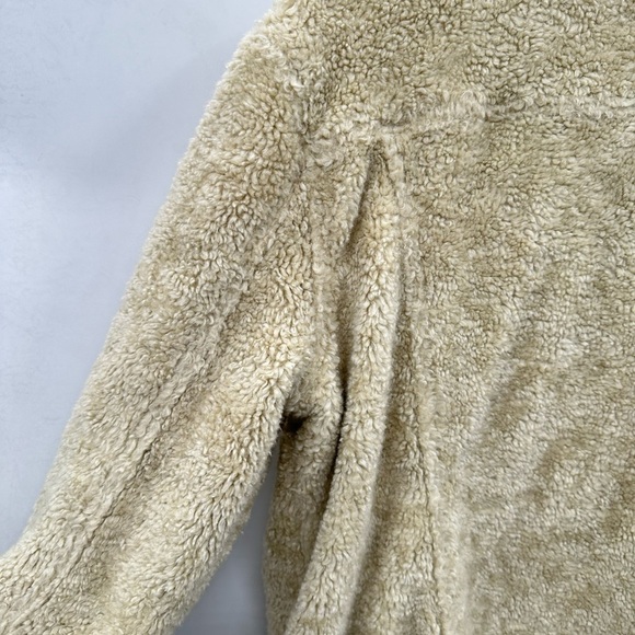 LUCKY BRAND Faux sherpa cream snap button American style woman trucker jacket L - Picture 12 of 15